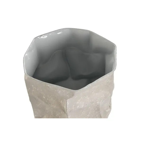2 Maljakon setti Home ESPRIT Beige Metalli Moderni 20 x 20 x 48 cm 19 x 19 x 48 cm (2 Kappaletta)