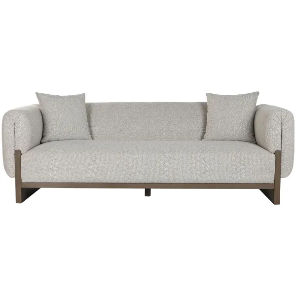 Sofa Home ESPRIT Brown Beige Scandi 220 x 95 x 77 cm