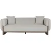 Sofa Home ESPRIT Brown Beige Scandi 220 x 95 x 77 cm