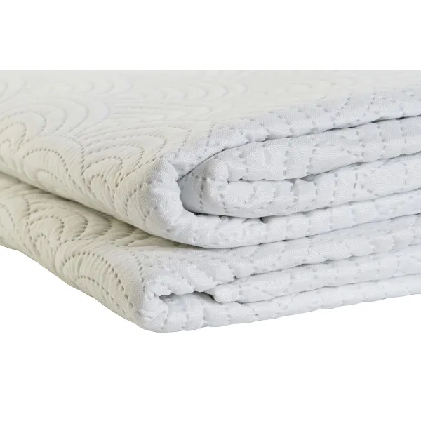 Bedspread (quilt) DKD Home Decor White Single King size 180 x 260 x 1 cm