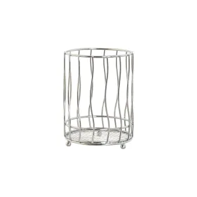 Корзина для столовых приборов Home ESPRIT Серебристый Металл 11.5 x 11.5 x 15.5 cm