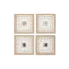 Set of 4 pictures Home ESPRIT Paper Crystal 22 x 2 x 22 cm