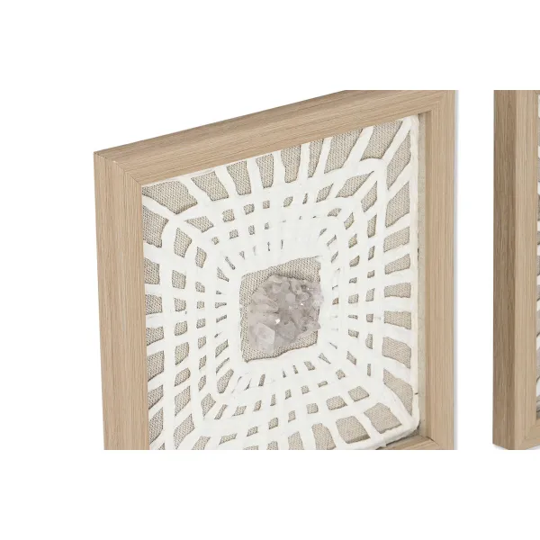 Набор из четыре рамок Home ESPRIT бумага Стеклянный 22 x 2 x 22 cm