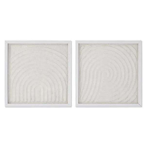 Set of 2 pictures Home ESPRIT Paperi Kristalli 35 x 2 x 35 cm