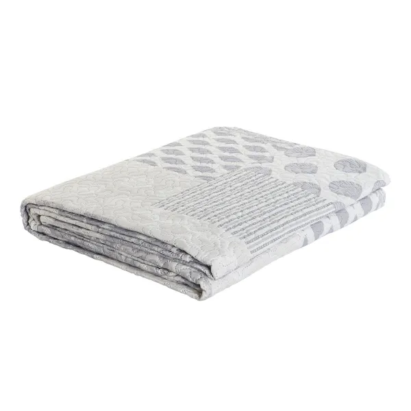 постельное покрывало DKD Home Decor Бежевый Серый 90 кровать 150 кровать 180 x 260 x 1 cm