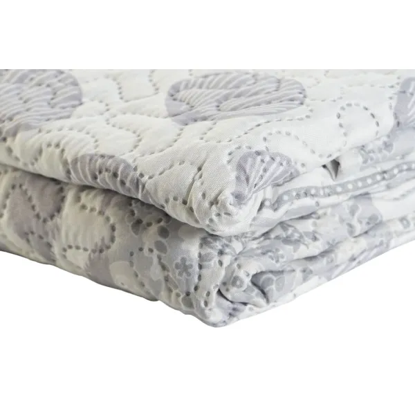Gultas pārklājs (sega) DKD Home Decor Bēšs Pelēks Gulta 90 Gulta 150 180 x 260 x 1 cm