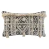 Cushion Home ESPRIT White Black Boho 50 x 8 x 30 cm