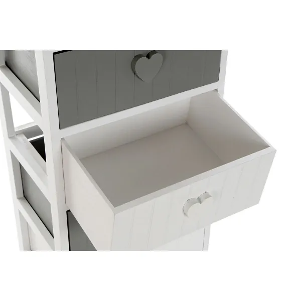 Kumode Home ESPRIT Balts Pelēks 40 x 29 x 90 cm