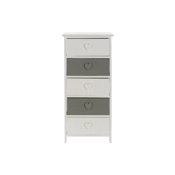 Kumode Home ESPRIT Balts Pelēks 40 x 29 x 90 cm