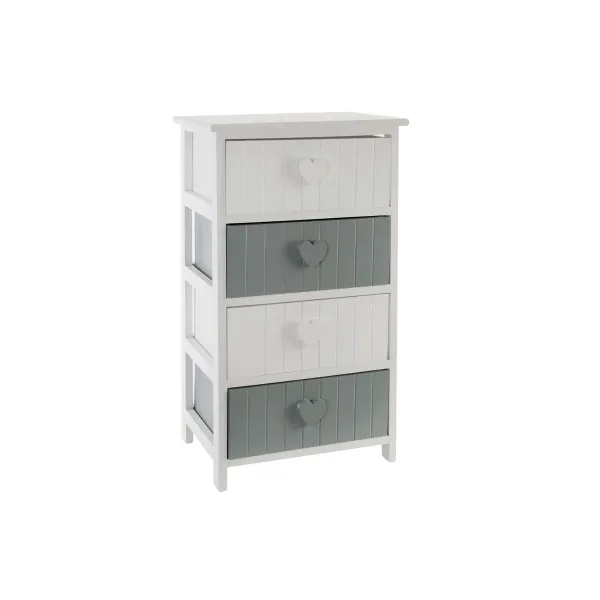 Kumode Home ESPRIT Balts Pelēks 40 x 29 x 73 cm