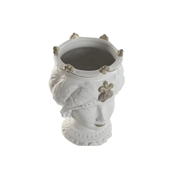 Kabantis šviestuvas Home ESPRIT Balta Rusvai gelsva Porcelianas 15 x 15 x 26.5 cm (2 vnt.)