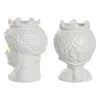 Подставка под цветочный горшок Home ESPRIT Белый Позолоченный Фарфор 10 x 10 x 14 cm (2 штук)