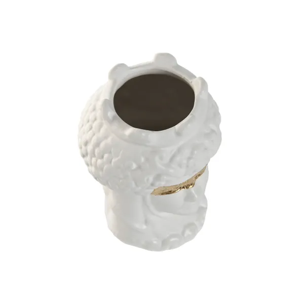 Подставка под цветочный горшок Home ESPRIT Белый Позолоченный Фарфор 10 x 10 x 14 cm (2 штук)