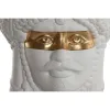 Подставка под цветочный горшок Home ESPRIT Белый Позолоченный Фарфор 15 x 15 x 26.5 cm (2 штук)
