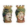 Kabantis šviestuvas Home ESPRIT Žalia Spalvotas Porcelianas 20 x 20 x 29 cm (2 vnt.)