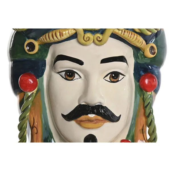 Planter Home ESPRIT Green Multicolour Porcelain 20 x 20 x 29 cm (2 Units)