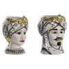Kabantis šviestuvas Home ESPRIT Mėlyna Balta Auksinis Porcelianas 15 x 15 x 26 cm (2 vnt.)