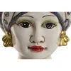 Planter Home ESPRIT Blue White Golden Porcelain 15 x 15 x 26 cm (2 Units)