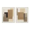 Drobė Home ESPRIT Ruda Rusvai gelsva Abstraktus Miesto 80 x 4,5 x 100 cm 82 x 4,5 x 101 cm (2 vnt.)