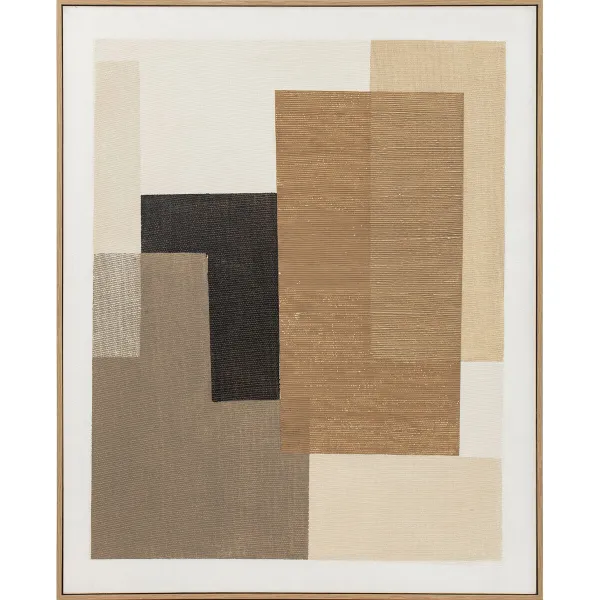 Kangas Home ESPRIT Ruskea Beige Abstrakti Kaupunki 80 x 4,5 x 100 cm 82 x 4,5 x 101 cm (2 osaa)