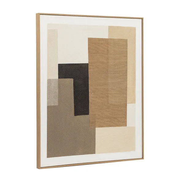 Drobė Home ESPRIT Ruda Rusvai gelsva Abstraktus Miesto 80 x 4,5 x 100 cm 82 x 4,5 x 101 cm (2 vnt.)