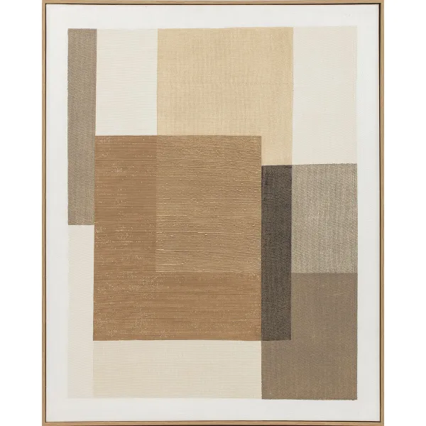 Kangas Home ESPRIT Ruskea Beige Abstrakti Kaupunki 80 x 4,5 x 100 cm 82 x 4,5 x 101 cm (2 osaa)