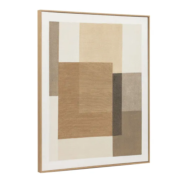 Kangas Home ESPRIT Ruskea Beige Abstrakti Kaupunki 80 x 4,5 x 100 cm 82 x 4,5 x 101 cm (2 osaa)