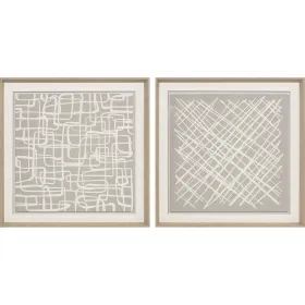 Paveikslas Home ESPRIT Stiklas polistirenas 80 x 5 x 80 cm (2 vnt.)