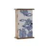 Key cupboard Home ESPRIT Blue White Natural 18 x 7,5 x 28 cm