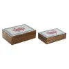 Lādīte Home ESPRIT Daudzkrāsains Mango koks 25 x 17,5 x 8 cm (2 gb.)