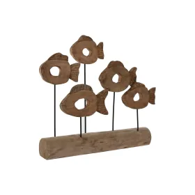 Dekoratīvās figūriņas Home ESPRIT Melns Dabisks Zivs 61,5 x 10 x 53,5 cm