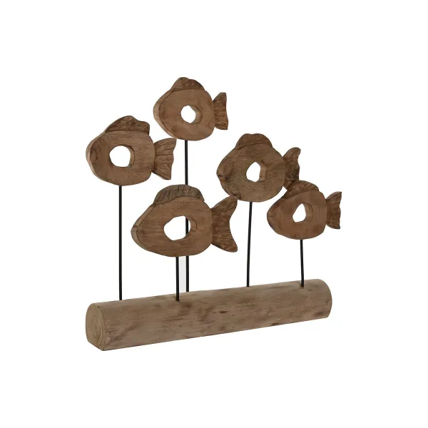 Dekoratyvinė figūrėlė Home ESPRIT Juoda Natūralus Žuvis 61,5 x 10 x 53,5 cm