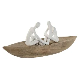 Dekoratīvās figūriņas Home ESPRIT Balts Dabisks Kuģis Vidusjūra 42 x 14 x 16 cm