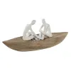 Dekoratīvās figūriņas Home ESPRIT Balts Dabisks Kuģis Vidusjūra 42 x 14 x 16 cm