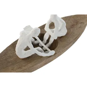Dekoratīvās figūriņas Home ESPRIT Balts Dabisks Kuģis Vidusjūra 42 x 14 x 16 cm