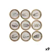 Картина Home ESPRIT Стеклянный ротанг 30 x 2 x 30 cm (9 штук)