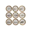 Картина Home ESPRIT Стеклянный ротанг 30 x 2 x 30 cm (9 штук)