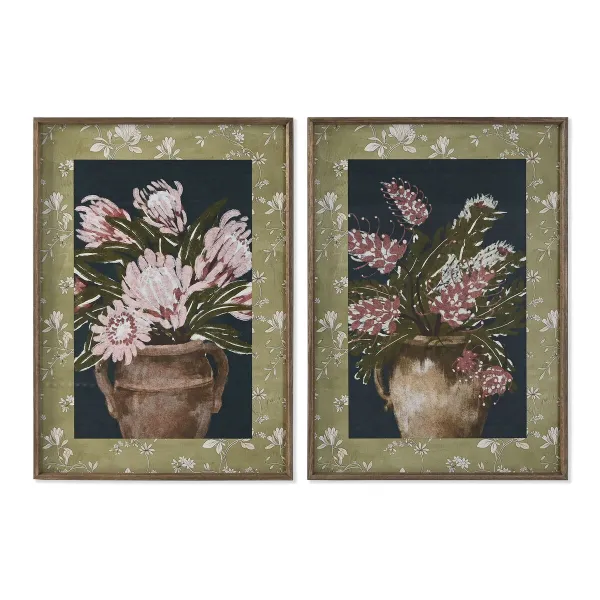 Glezna Home ESPRIT Stikls Egle Koks MDF 50 x 2,5 x 70 cm