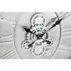 Wall Clock Home ESPRIT Silver Natural Metal Crystal Pine 50 x 8 x 68 cm