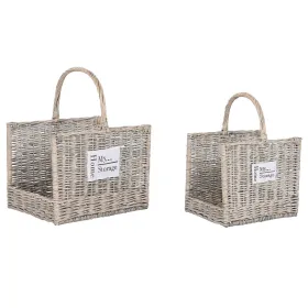 Подставка для дров Home ESPRIT Натуральный плетеный 47 x 35 x 54 cm (2)