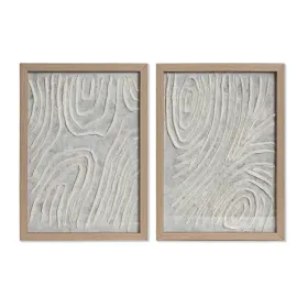 Набор из два картин Home ESPRIT бумага Стеклянный 25 x 2 x 35 cm
