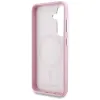 Karl Lagerfeld Saffiano Full Wrapped Elongated Metal Logo MagSafe - Case for Samsung Galaxy S25 (pink)