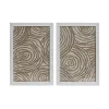 Set of 2 pictures Home ESPRIT Paper Crystal 20 x 2 x 30 cm