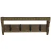 Wall mounted coat hanger Home ESPRIT Ruskea Musta Puu Metalli 67 x 17 x 27 cm