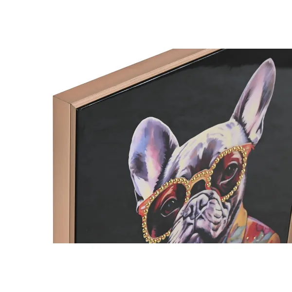 Canvas Home ESPRIT Blue Red Animal Lacquered 52,5 x 2,8 x 72,5 cm 52,5 x 3 x 73 cm (4 Units)