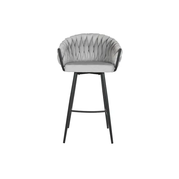 Stool Home ESPRIT Black Grey Metal 58 x 53 x 101 cm