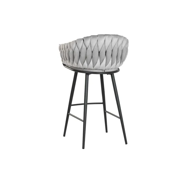 taburete Home ESPRIT Melns Pelēks Metāls 58 x 53 x 101 cm