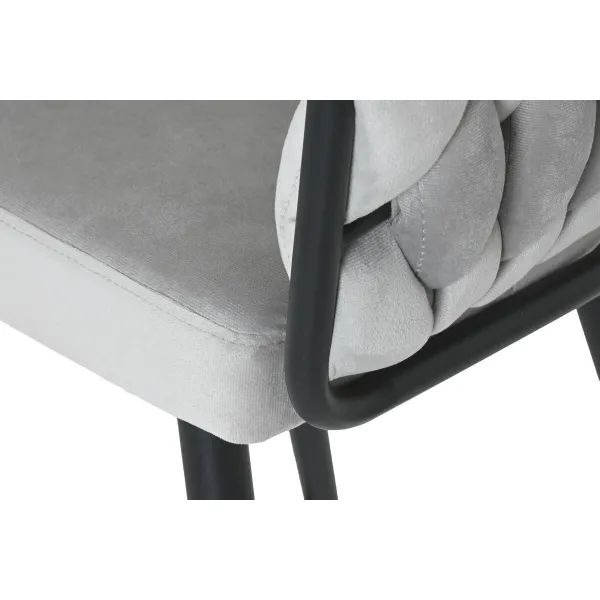 Stool Home ESPRIT Black Grey Metal 58 x 53 x 101 cm