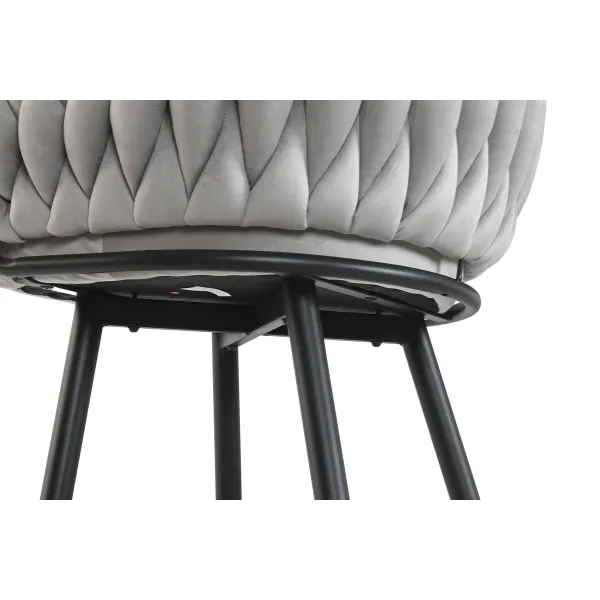 Taburetė Home ESPRIT Juoda Pilka Metalinis 58 x 53 x 101 cm