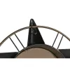 Wall Clock Home ESPRIT Golden Silver Metal Aeroplane Vintage 77,5 x 15 x 46 cm